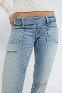 14+ pleated flare jeans - Blau - Gina Tricot