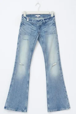 14+ pleated flare jeans - Blau - Gina Tricot