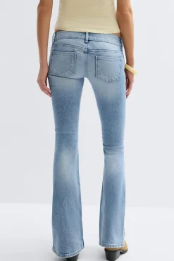 14+ pleated flare jeans tall - Blau - Gina Tricot