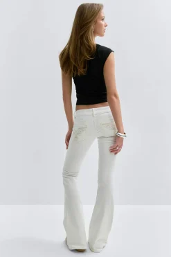 14+ pleated flare jeans - Weiß - Gina Tricot