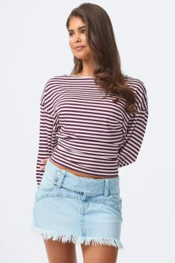 14+ pleated low denim skirt - Blau - Gina Tricot