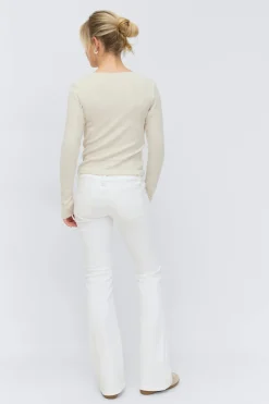 14+ pleated tie jeans - Weiß - Gina Tricot