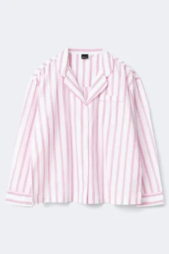 Poplin pyjamas shirt - Rosa - Dame - Gina Tricot