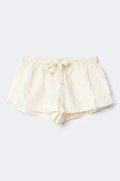 Poplin pyjamas shorts - Gelb - Dame - Gina Tricot