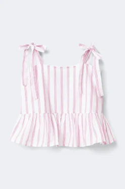 Poplin pyjamas singlet - Rosa - Dame - Gina Tricot