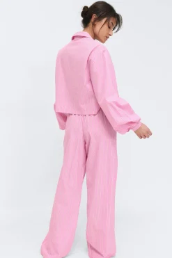 Poplin pyjamas trousers - Rosa - Dame - Gina Tricot