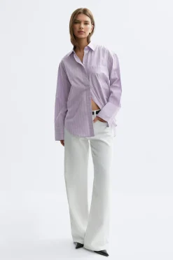 Poplin shirt - Lila - Dame - Gina Tricot
