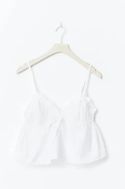 Poplin singlet - Weiß - Dame - Gina Tricot