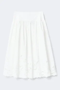 Poplin skirt - Weiß - Dame - Gina Tricot