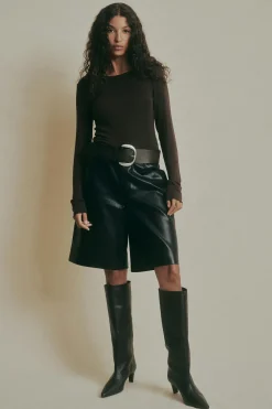 Premium long sleeve top - Braun - Dame - Gina Tricot