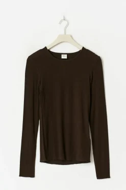 Premium long sleeve top - Braun - Dame - Gina Tricot