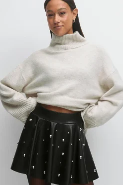 Pu mini skirt - Schwarz - Dame - Gina Tricot