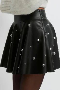 Pu mini skirt - Schwarz - Dame - Gina Tricot