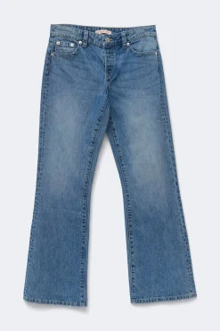 Rebel low wide jeans - Blau - Dame - Gina Tricot