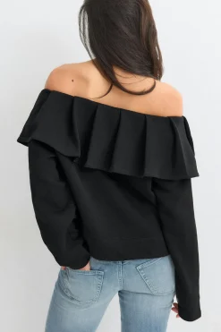 Re tok off shoulder sweater - Schwarz - Dame - Gina Tricot