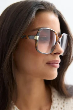 Retro square sunglasses - Braun - Dame - Gina Tricot