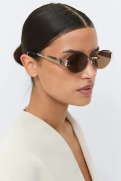 Rimless sunglasses - Gold - Dame - Gina Tricot