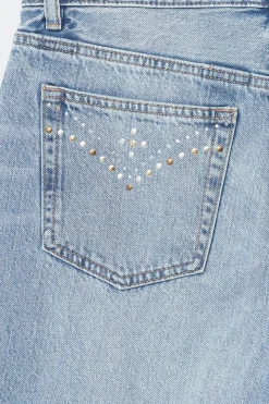 Rivet rebel jeans - Blau - Dame - Gina Tricot