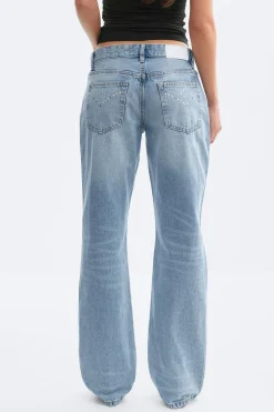 Rivet rebel jeans - Blau - Dame - Gina Tricot