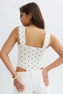 14+ ruched detail body - Weiß - Gina Tricot