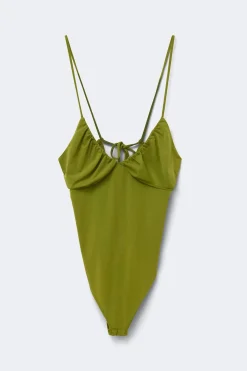 Ruched strap body - Grün - Dame - Gina Tricot