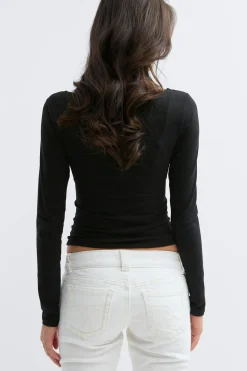 14+ ruched top - Schwarz - Gina Tricot