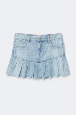 Ruffle babe denim skirt - Blau - Dame - Gina Tricot