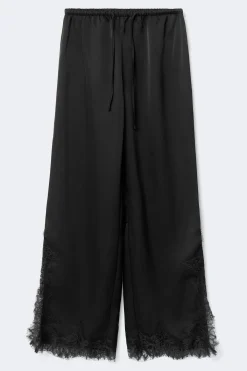 Satin lace trousers - Schwarz - Dame - Gina Tricot