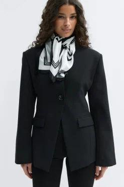 Satin scarf - Schwarz - Dame - Gina Tricot