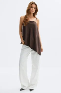 Satin singlet - Braun - Dame - Gina Tricot