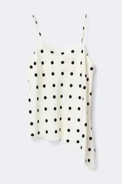 Satin singlet - Weiß - Dame - Gina Tricot