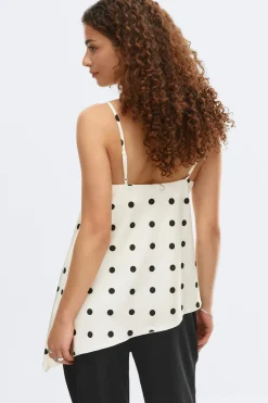 Satin singlet - Weiß - Dame - Gina Tricot
