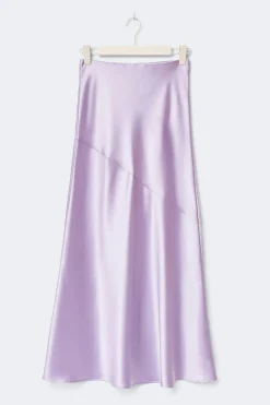 Satin skirt - Lila - Dame - Gina Tricot