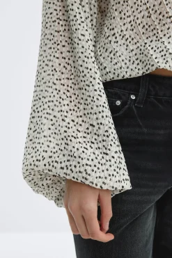Scarf blouse - Schwarz - Dame - Gina Tricot