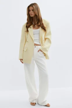 Shaped blazer - Gelb - Dame - Gina Tricot