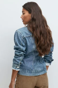 Shaped denim jacket - Blau - Dame - Gina Tricot