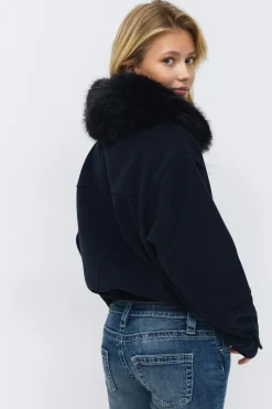 14+ shaped felt jacket - Blau - Gina Tricot