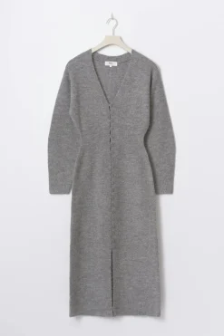 Shaped knitted dress - Grau - Dame - Gina Tricot