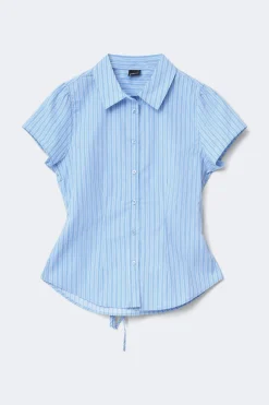 Shaped shirt - Blau - Dame - Gina Tricot