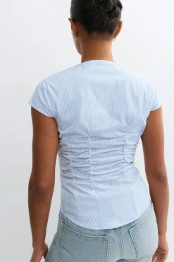 Shaped shirt - Blau - Dame - Gina Tricot