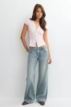 Shaped shirt - Rosa - Dame - Gina Tricot