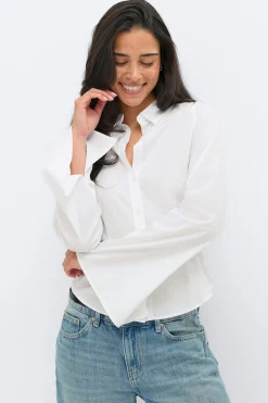 Shaped shirt - Weiß - Dame - Gina Tricot