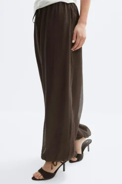 Sheer balloon trousers - Braun - Dame - Gina Tricot