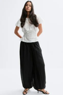 Sheer balloon trousers - Schwarz - Dame - Gina Tricot