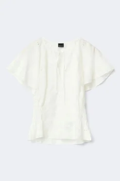Sheer blouse - Weiß - Dame - Gina Tricot