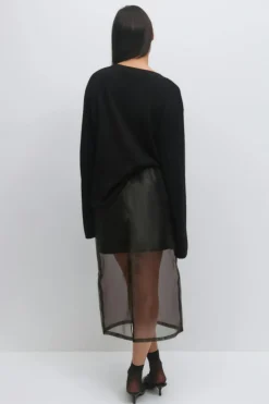 Sheer skirt - Schwarz - Dame - Gina Tricot