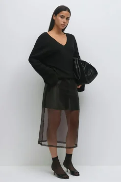 Sheer skirt - Schwarz - Dame - Gina Tricot