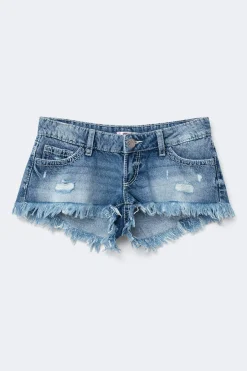 14+ slay low denim shorts - Blau - Gina Tricot