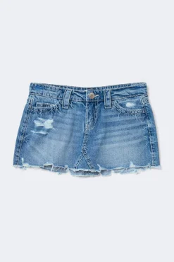 14+ slay low denim skirt - Blau - Gina Tricot