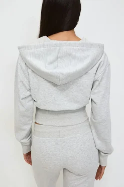 Slim fit zip hoodie - Grau - Dame - Gina Tricot